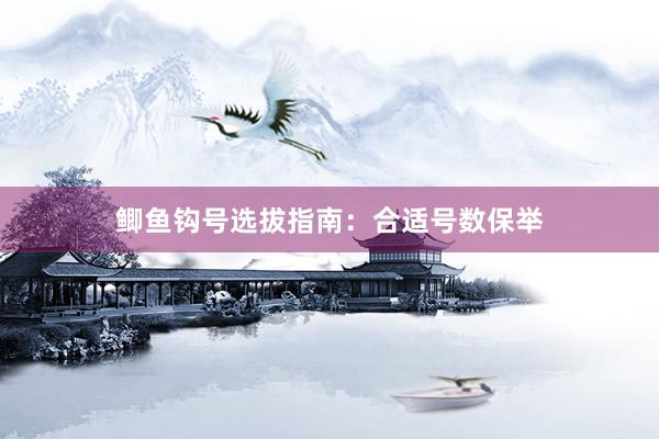 鲫鱼钩号选拔指南：合适号数保举